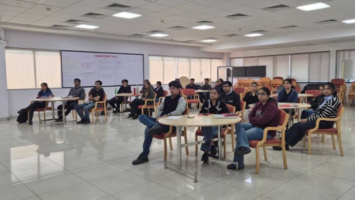 Employees attending a corporate training session